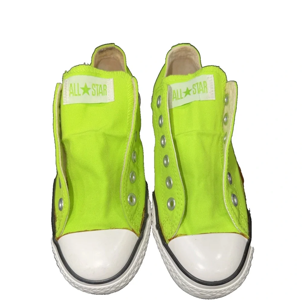 Converse Neon Green Chuck Taylor Slip On Sneakers 7
